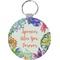 Succulents Round Plastic Keychain (Personalized)