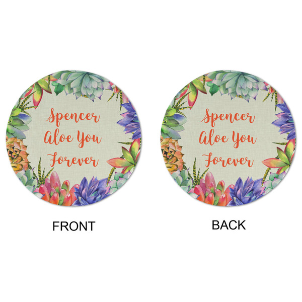 Succulents Round Linen Placemats - APPROVAL (double sided)
