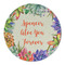 Succulents Round Linen Placemat (Personalized)