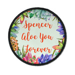 Succulents Iron On Round Patch w/ Name or Text