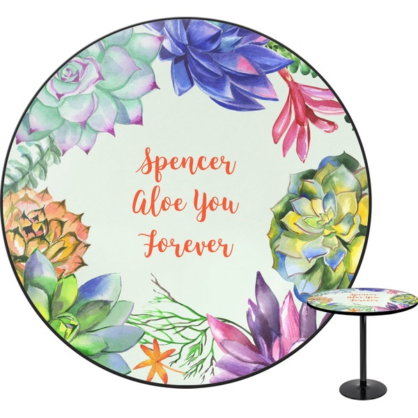 Custom Succulents Round Table (Personalized)