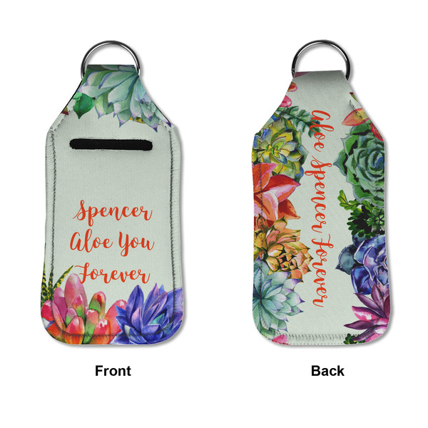 Succulents Sanitizer Holder Keychain - Large APPROVAL (Flat)