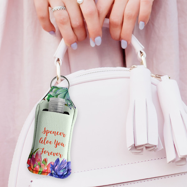 Succulents Sanitizer Holder Keychain - Large (LIFESTYLE)