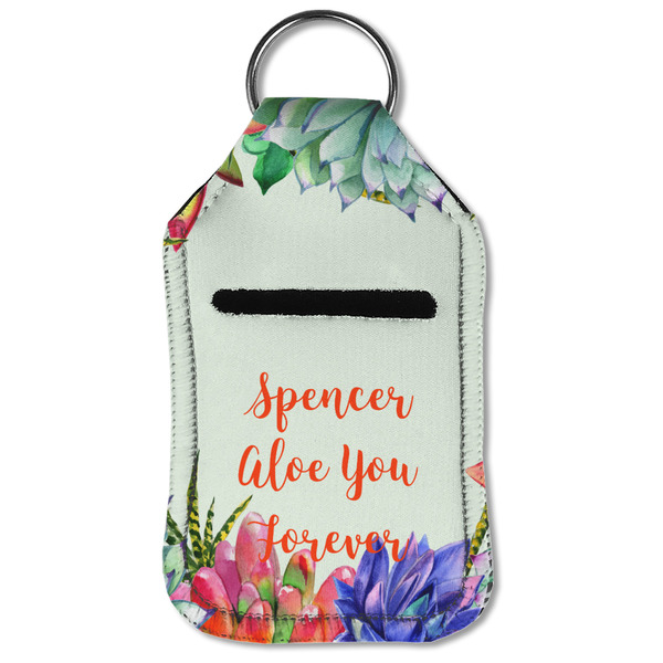 Succulents Sanitizer Holder Keychain - Small (Front Flat)
