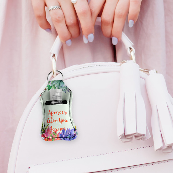 Succulents Sanitizer Holder Keychain - Small (LIFESTYLE)