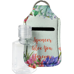 Succulents Hand Sanitizer & Keychain Holder - Small (Personalized)