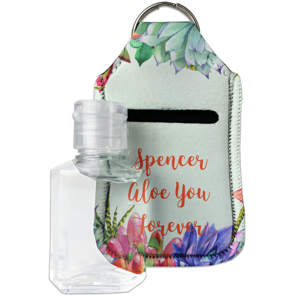 Custom Succulents Hand Sanitizer & Keychain Holder - Small (Personalized)