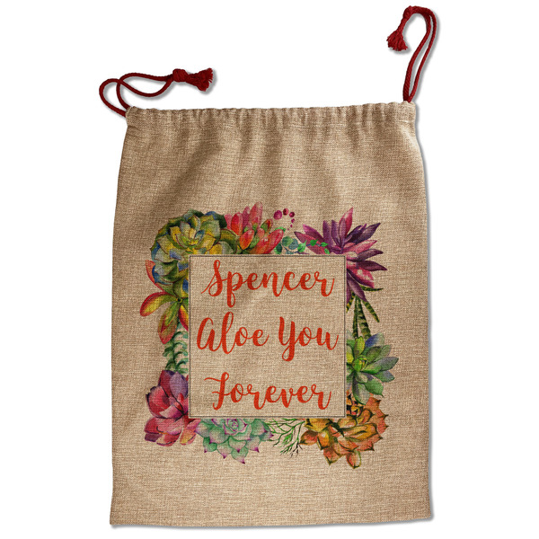 Succulents Santa Bag - Front