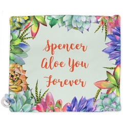 Succulents Security Blanket - Single Sided (Personalized)