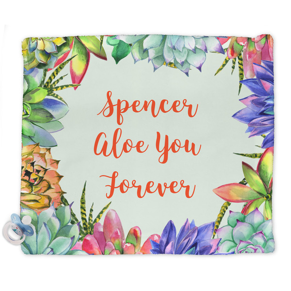 Custom Succulents Security Blanket - Single Sided (Personalized)