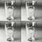 Succulents Set of Four Engraved Beer Glasses - Individual View