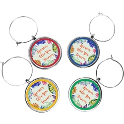 Succulents Wine Charms (Set of 4) (Personalized)
