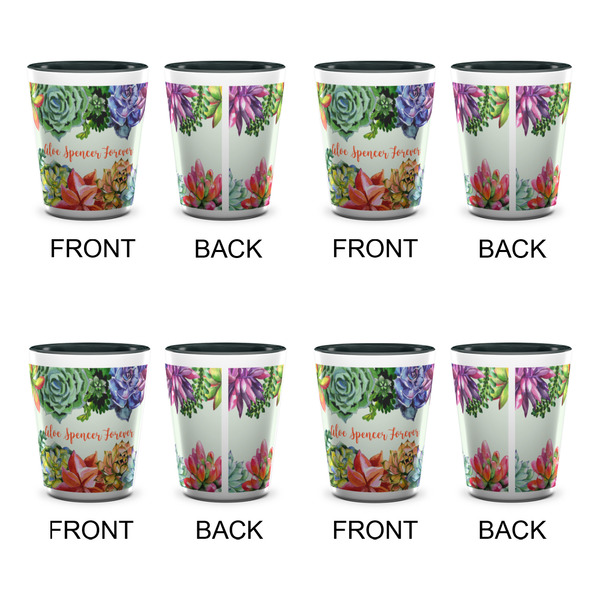 Succulents Shot Glassess - Two Tone - Set of 4 - APPROVAL