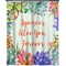 Succulents Extra Long Shower Curtain - 70"x84" (Personalized)