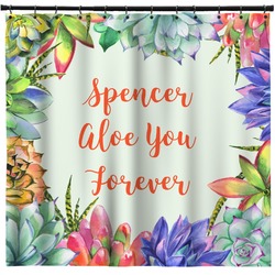 Succulents Shower Curtain - 71" x 74" (Personalized)