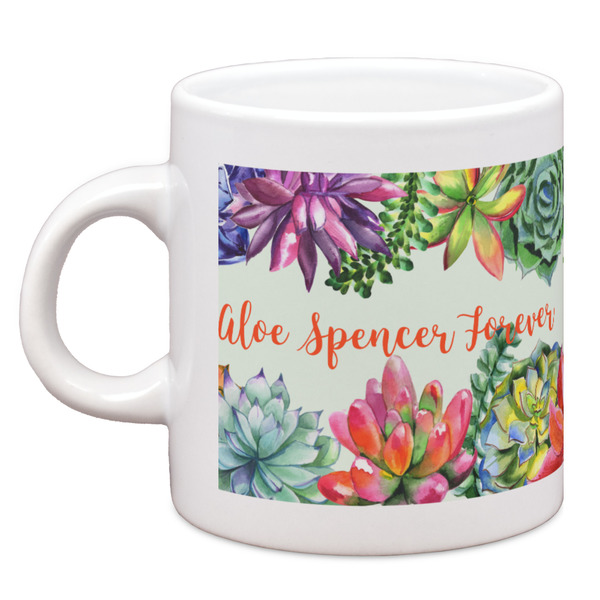 Custom Succulents Espresso Cup (Personalized)