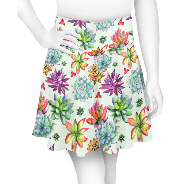 Custom Succulents Skater Skirt