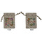 Succulents Small Burlap Gift Bag - Front & Back (Personalized)