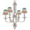 Succulents Small Chandelier Shade - LIFESTYLE (on chandelier)