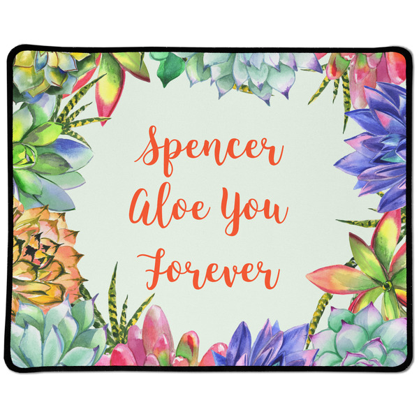 Custom Succulents Large Gaming Mouse Pad - 12.5" x 10" (Personalized)