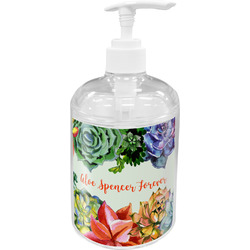 Succulents Acrylic Soap & Lotion Bottle (Personalized)