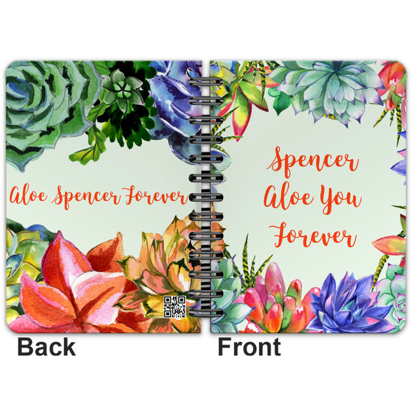 Succulents Spiral Journal 5 x 7 - Apvl