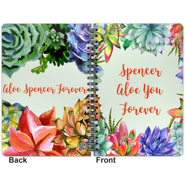 Succulents Spiral Journal 7 x 10 - Apvl