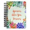 Succulents Spiral Notebook - 5x7 w/ Name or Text