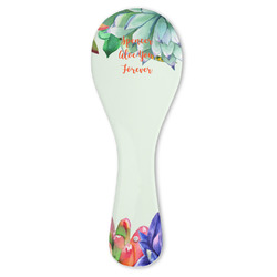 Succulents Ceramic Spoon Rest (Personalized)