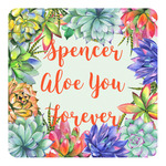 Succulents Square Decal - Large (Personalized)