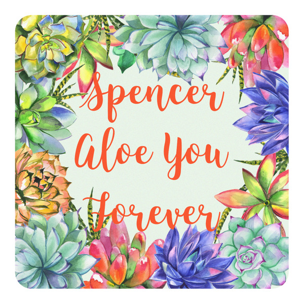 Custom Succulents Square Decal (Personalized)