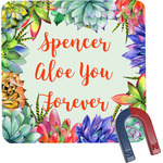 Succulents Square Fridge Magnet (Personalized)