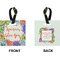 Succulents Square Luggage Tag (Front + Back)