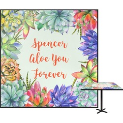Succulents Square Table Top - 30" (Personalized)