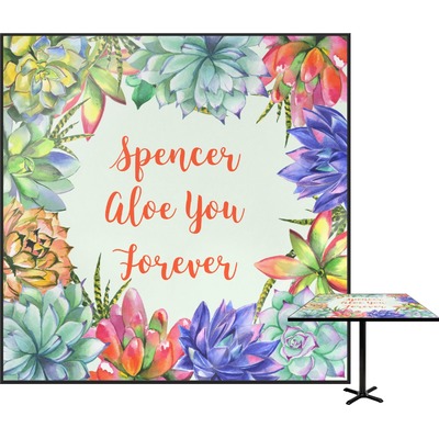 Succulents Square Table Top (Personalized)