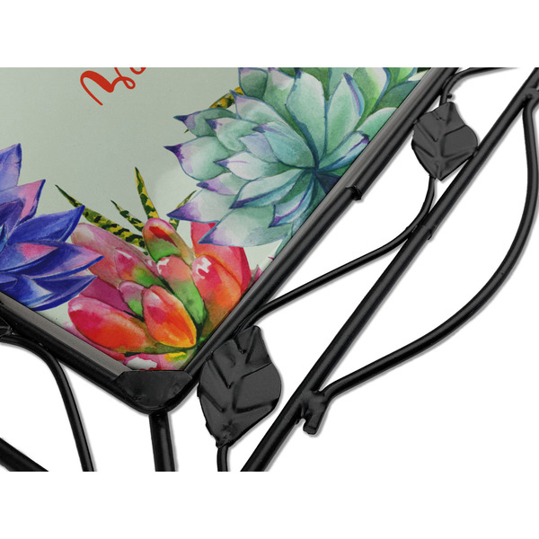 Succulents Square Trivet - Detail