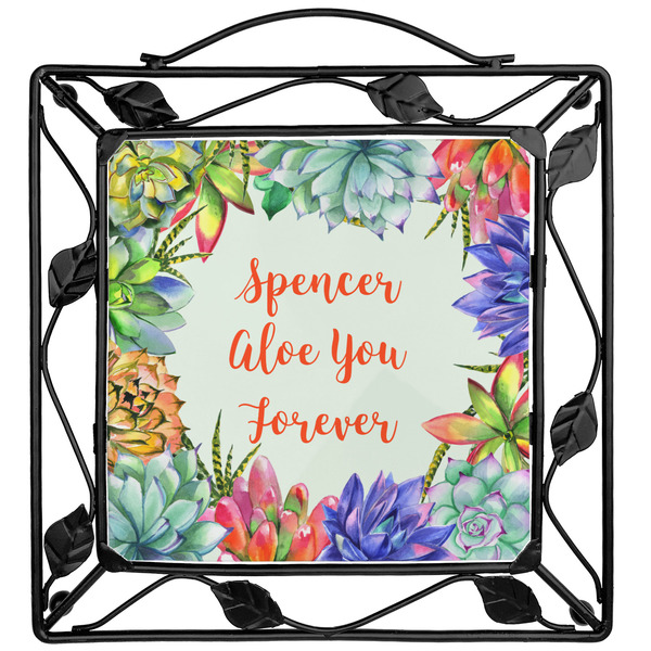 Custom Succulents Square Trivet (Personalized)