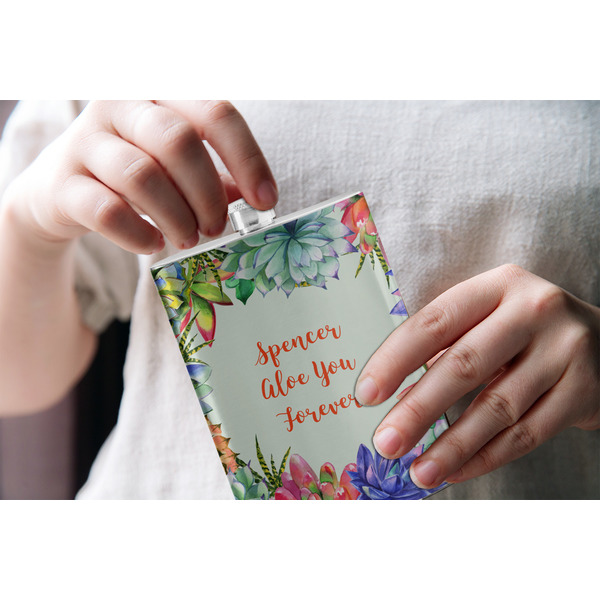 Succulents Stainless Steel Flask - LIFESTYLE 1