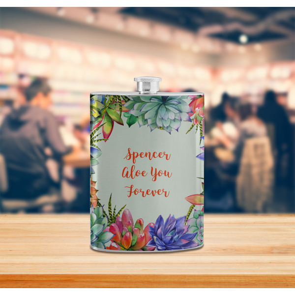 Succulents Stainless Steel Flask - LIFESTYLE 2