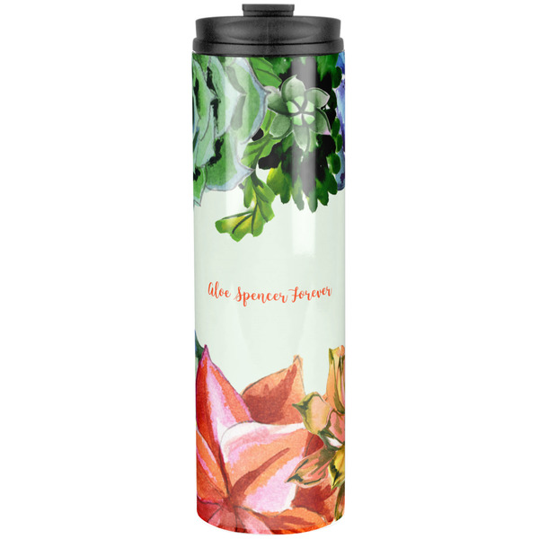 Custom Succulents Stainless Steel Skinny Tumbler - 20 oz (Personalized)