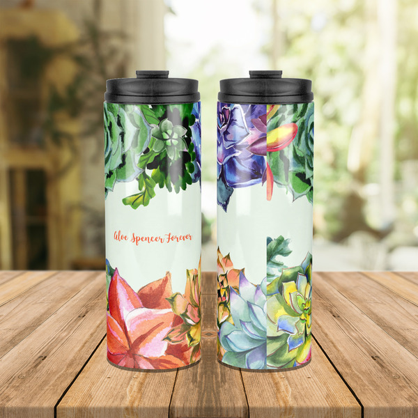 Succulents Stainless Steel Tumbler - Lifestyle