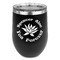 Succulents Stainless Wine Tumblers - Black - Double Sided - Front