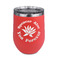 Succulents Stainless Wine Tumblers - Coral - Single Sided - Front