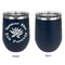 Succulents Stainless Wine Tumblers - Navy - Single Sided - Approval