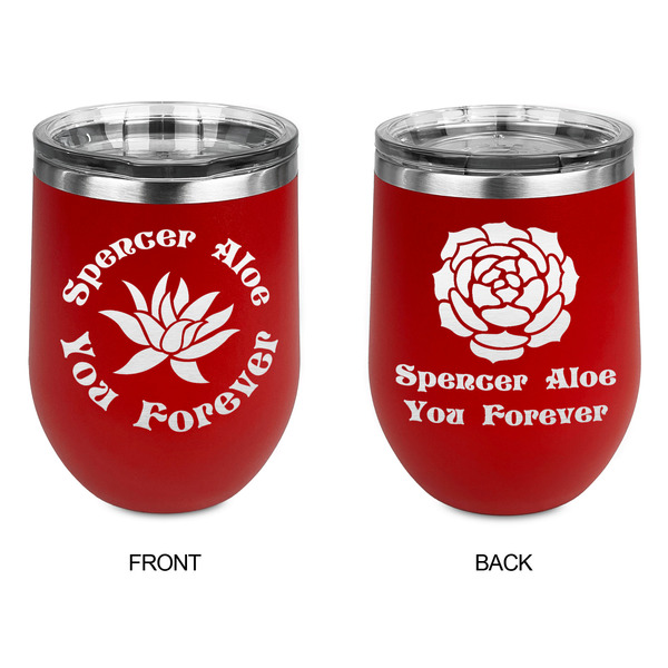 Succulents Stainless Wine Tumblers - Red - Double Sided - Approval