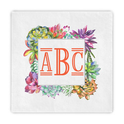 Succulents Decorative Paper Napkins (Personalized)