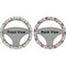 Succulents Steering Wheel Cover- Front and Back
