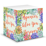 Succulents Sticky Note Cube (Personalized)