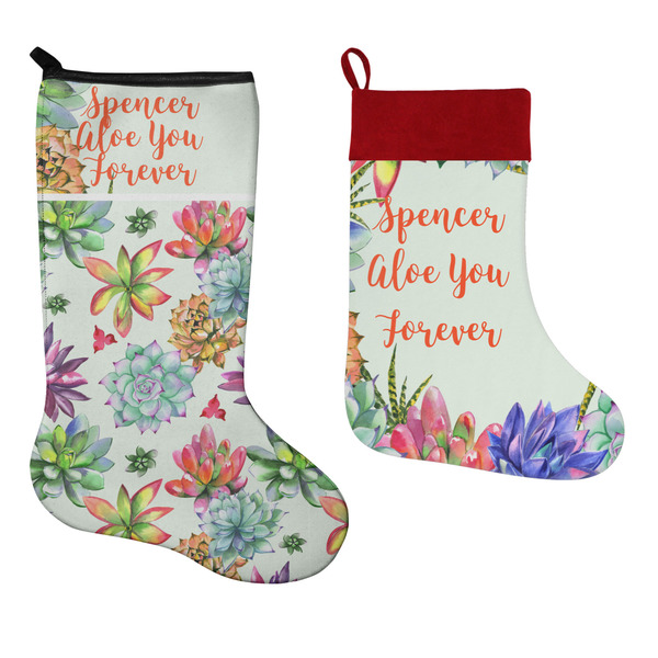 Succulents Stockings - Side by Side compare
