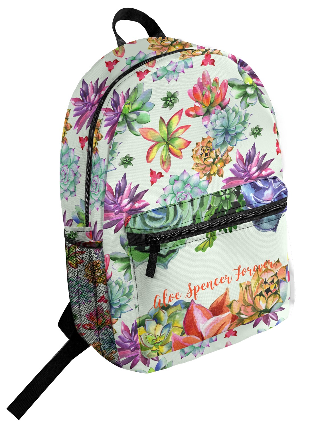 Succulents Student Backpack (Personalized) - YouCustomizeIt